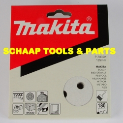 Schuurschijven 125mm P180 white velcro per 10 verpakt | P-33392